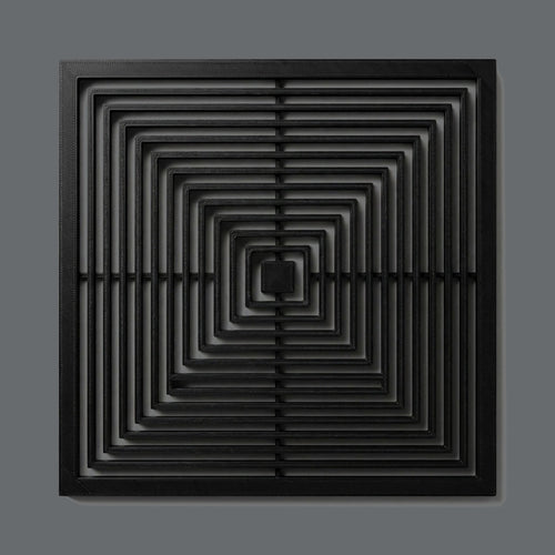 Kratka wentylacyjna meblowa do szafy 10x10 / 15x15 / 20x20 cm – Op-art, druk 3D PETG