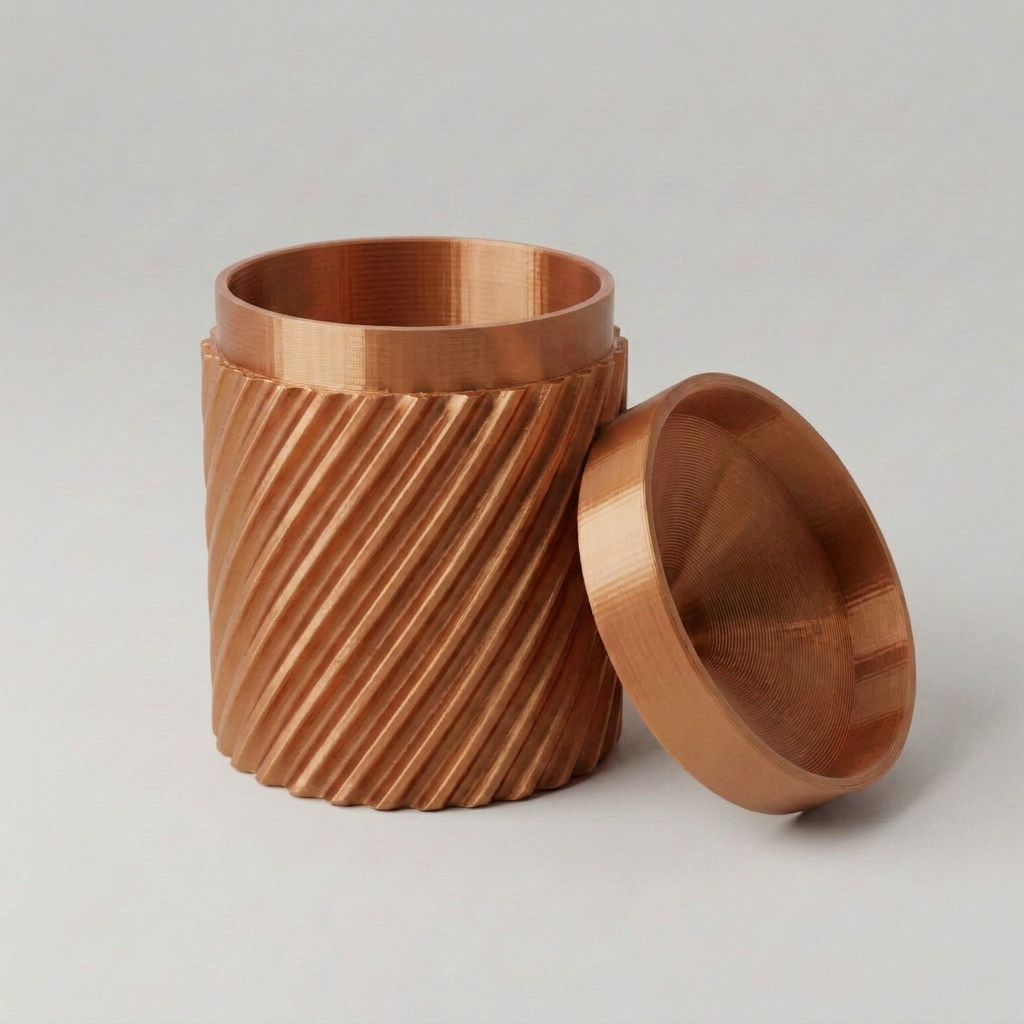 Pułapka na muszki owocówki — spirala miedziana, druk 3D PLA