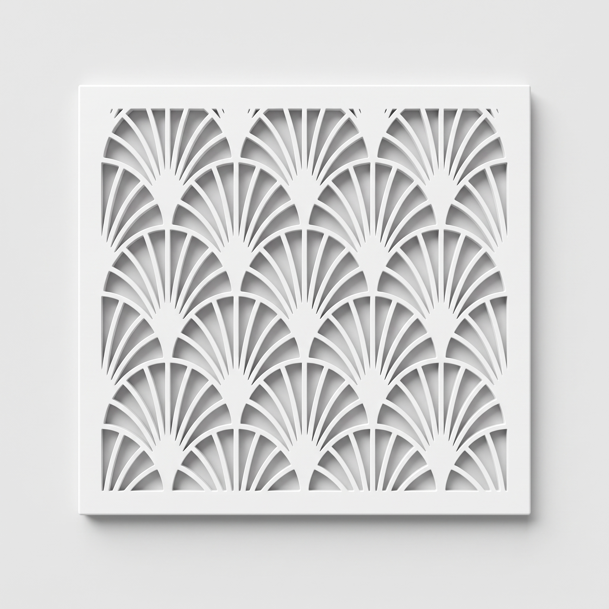Kratka wentylacyjna meblowa — art déco (kwadratowa, druk 3D PETG)