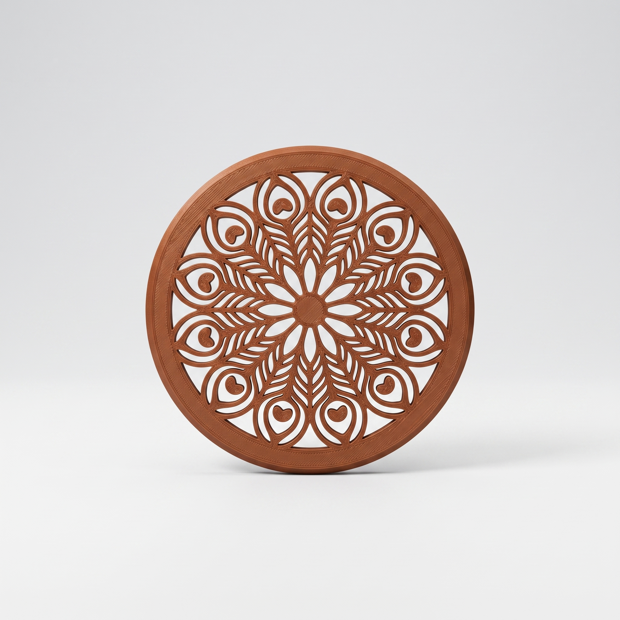 Kratka wentylacyjna meblowa — peacock (rozeta okrągła, druk 3D PETG)