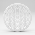 Kratka wentylacyjna meblowa — flower of life (rozeta okrągła, druk 3D PETG)