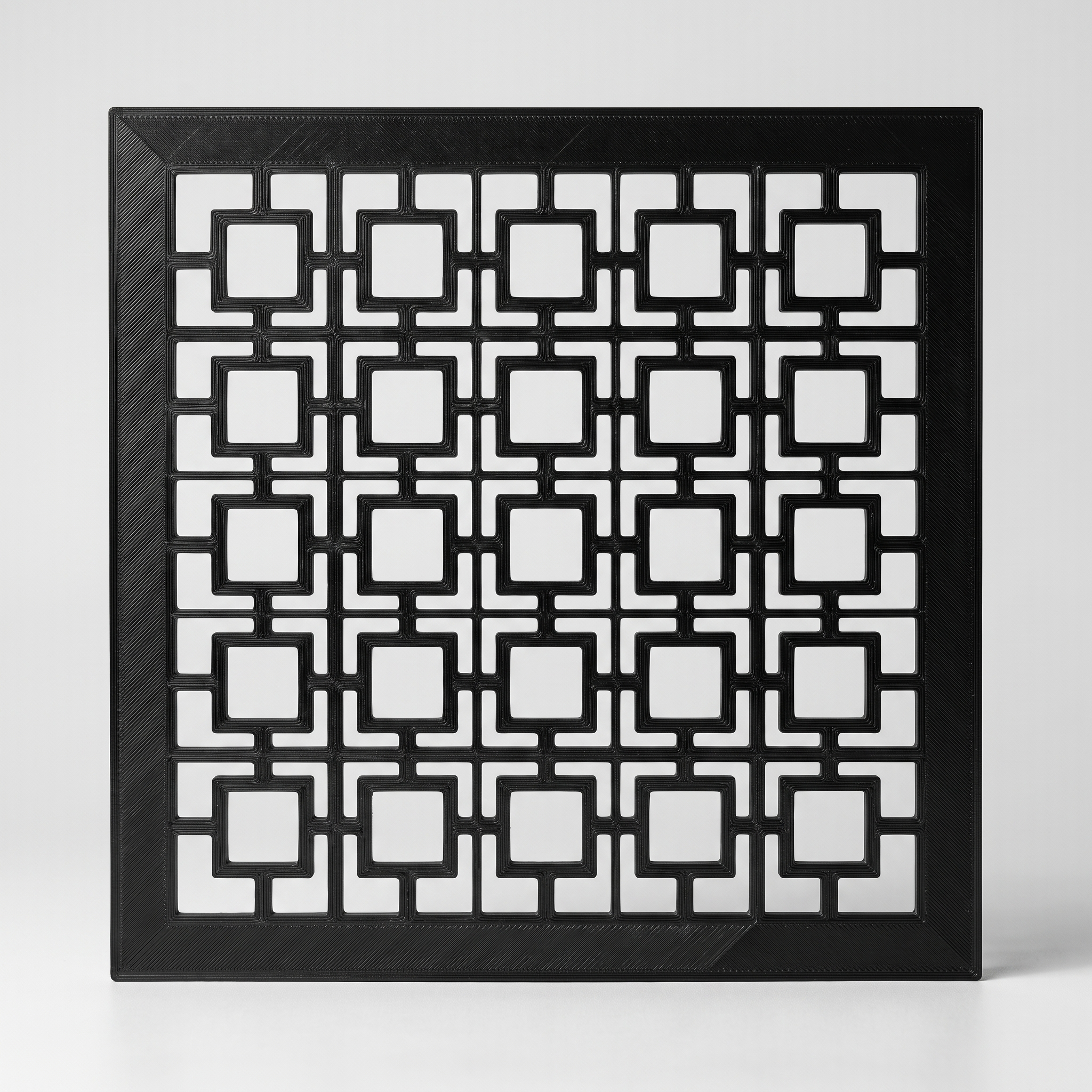 Kratka wentylacyjna meblowa — coffered (kwadratowa, druk 3D PETG)