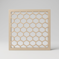 Kratka wentylacyjna meblowa — rattan (kwadratowa, druk 3D PETG)