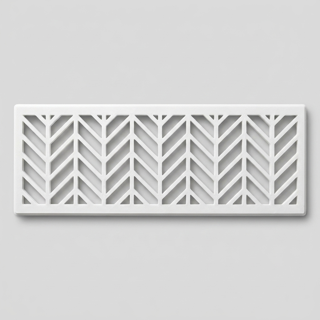 Kratka wentylacyjna meblowa chevron — podłużna, druk 3D