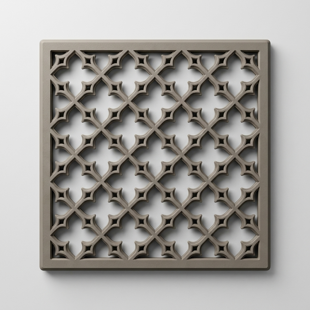 Kratka wentylacyjna kwadratowa Quatrefoil – druk 3D PETG