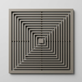 Kratka wentylacyjna kwadratowa Op-art – druk 3D PETG