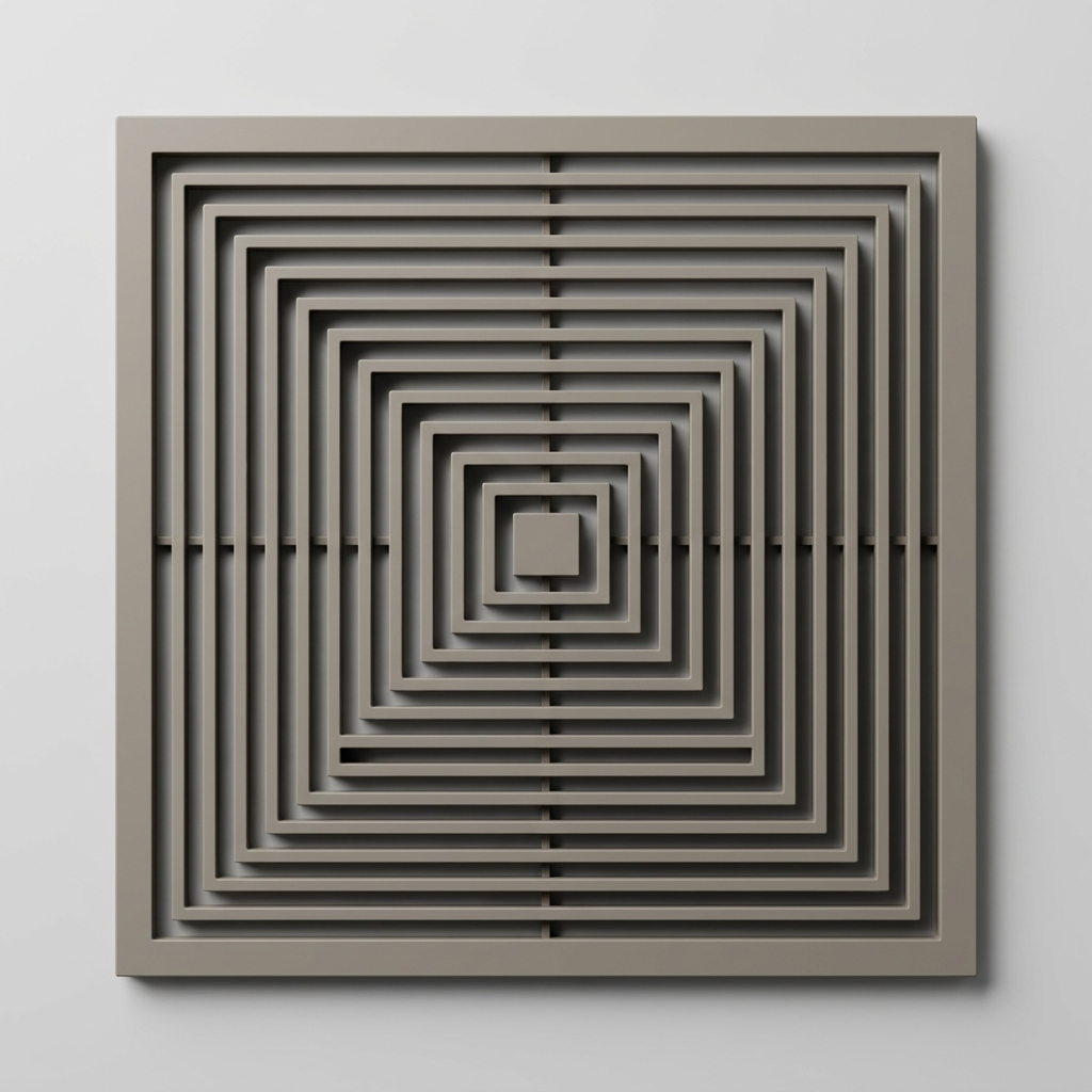 Kratka wentylacyjna kwadratowa Op-art – druk 3D PETG