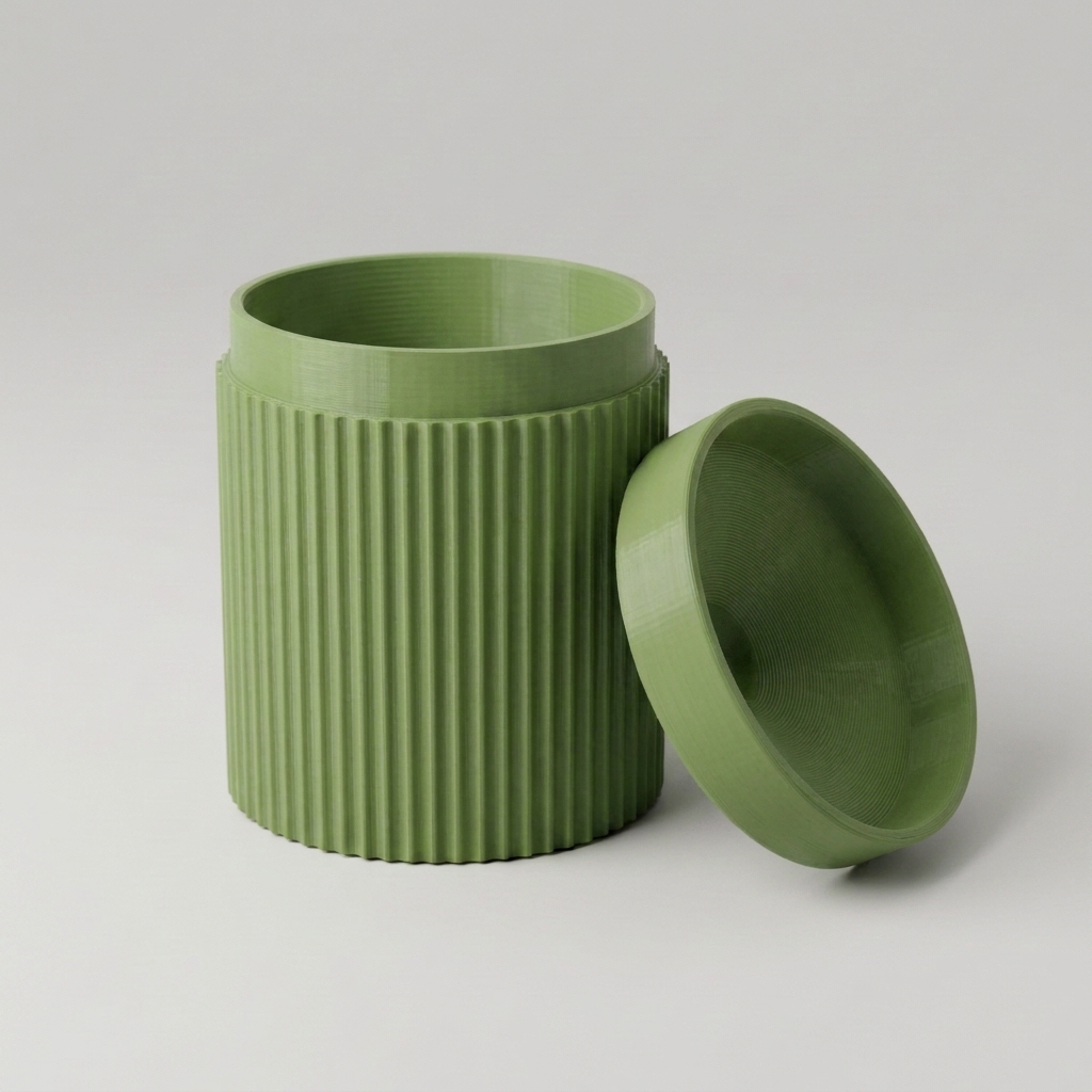 Pułapka na muszki owocówki — prążkowana zielona, druk 3D PLA