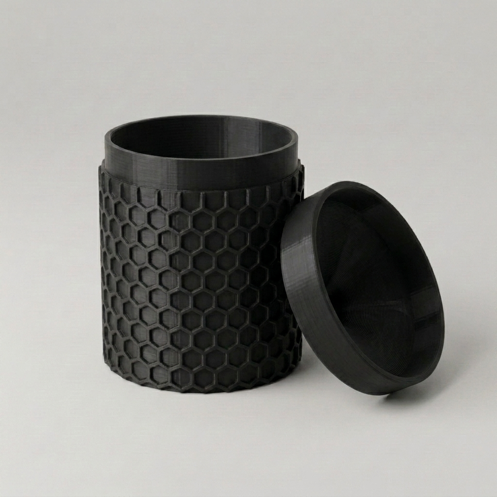 Pułapka na muszki owocówki — honeycomb czarna, druk 3D PLA